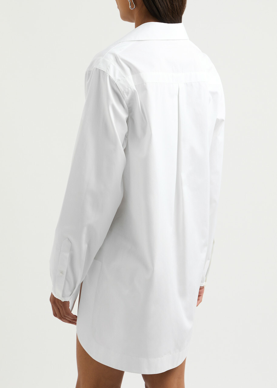 ワンピース Alaia Alaia Tunic Chemisier Mini ALAIA Poplin Tunic Plunge Mini Dress | Neiman Marcus