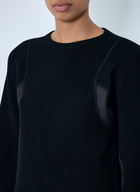 Moncler Ribbed Knit Sweater with Contrast Panels