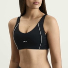 TALA Women's SkinLuxe Contrast Piping Sports Bra in Shadow Black
