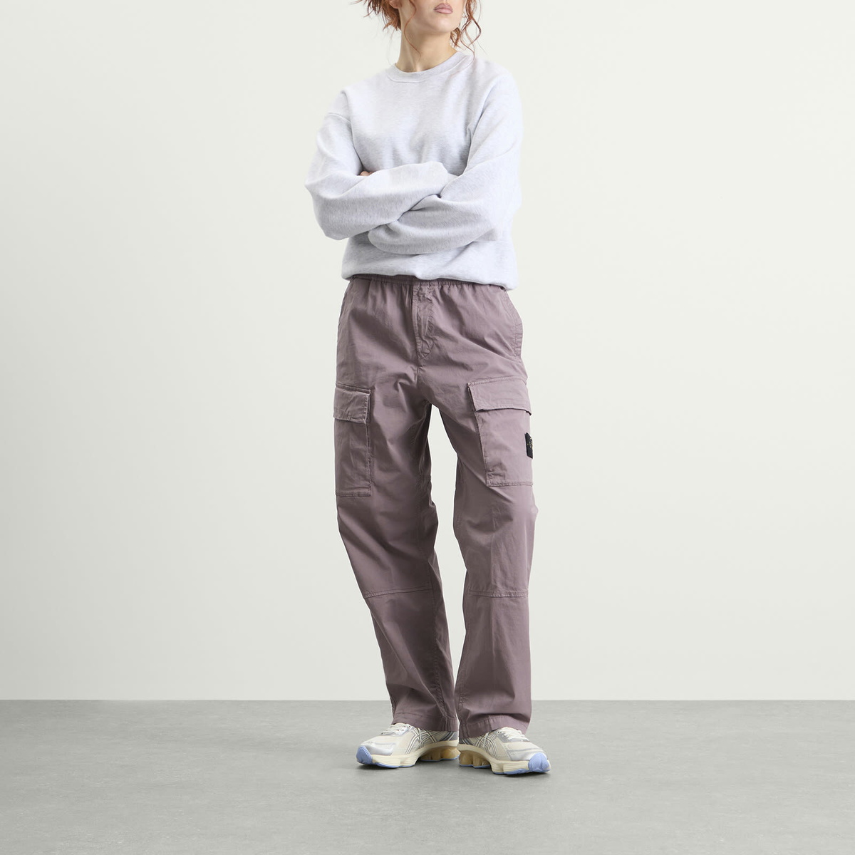 Stone Island Trousers in Purple Grey