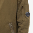 C.P. Company Men's Lens Detail Quarter Zip Sweat in Ivy Green