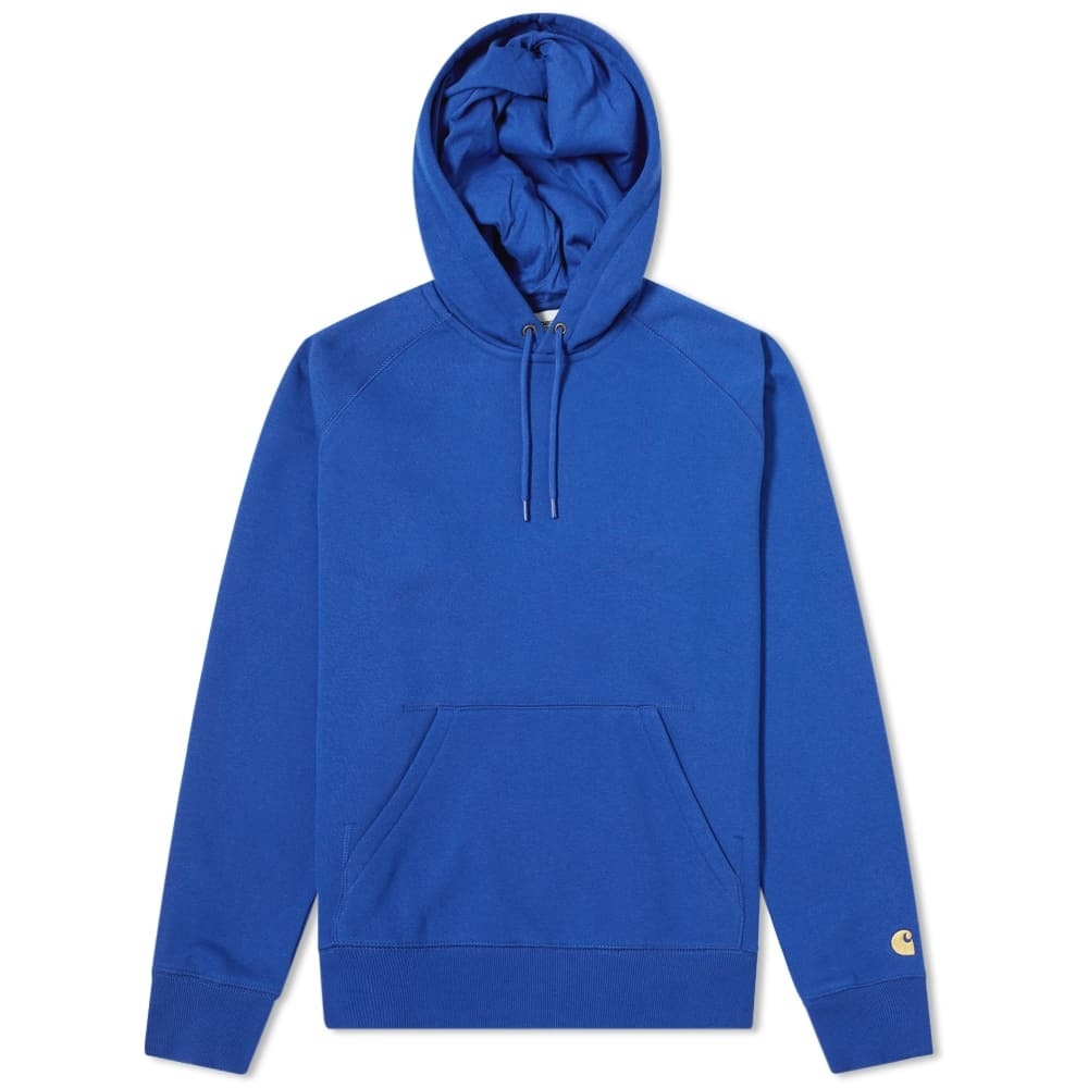 Photo: Carhartt Hooded Chase Sweat Thunder Blue & Gold