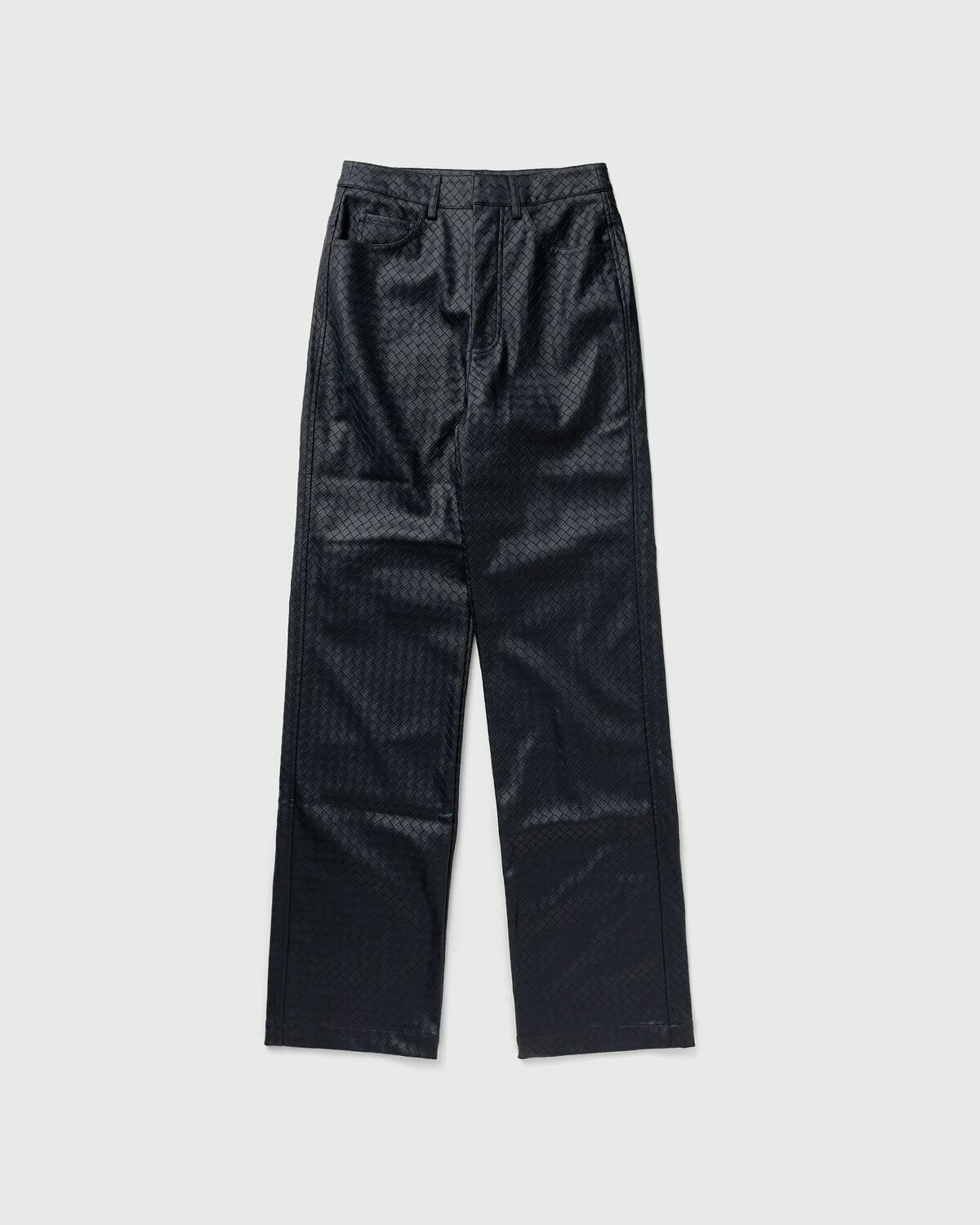 Rotate Birger Christensen Straight Braided Pants Blue Casual Pants