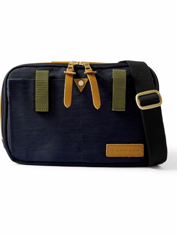Photo: Master-Piece - Link Small Leather-Trimmed Nylon-Twill Messenger Bag