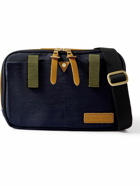 Master-Piece - Link Small Leather-Trimmed Nylon-Twill Messenger Bag