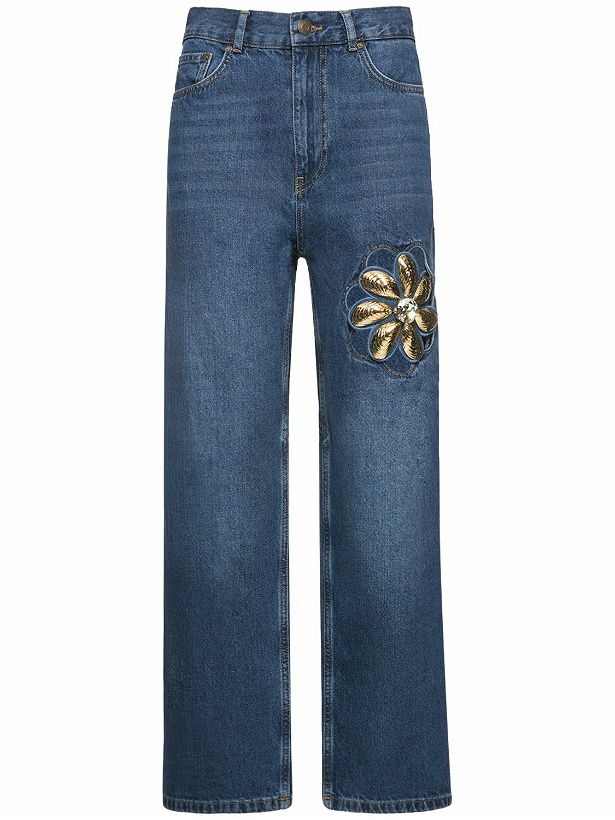Photo: AREA Mussel Flower Cotton Denim Jeans