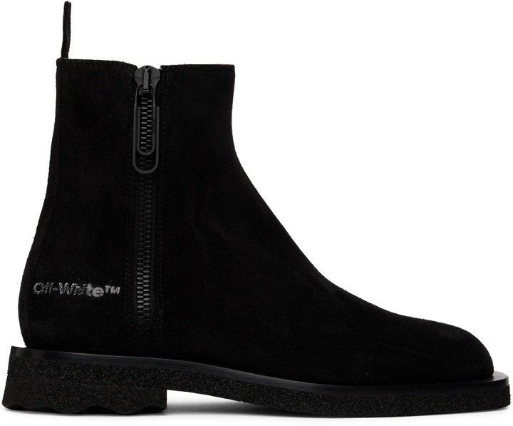 Photo: Off-White Black Spongesole Boots