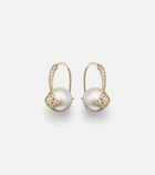 Sydney Evan 14kt gold (585/1000) earrings with pearls and diamonds