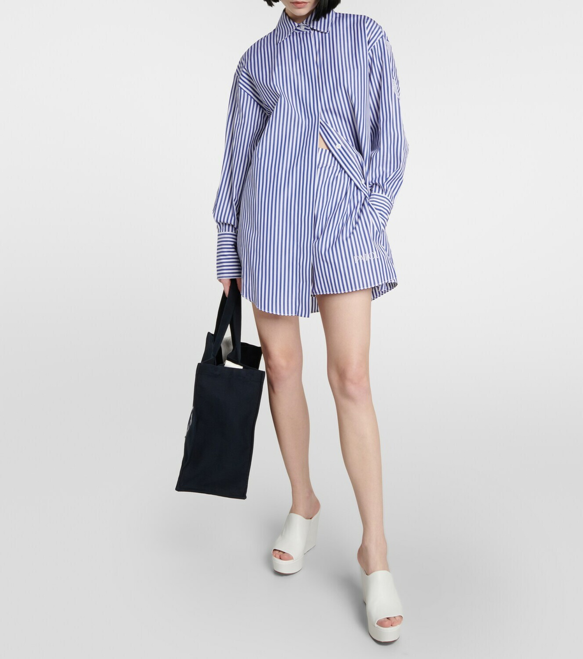 Patou Striped cotton poplin shirt