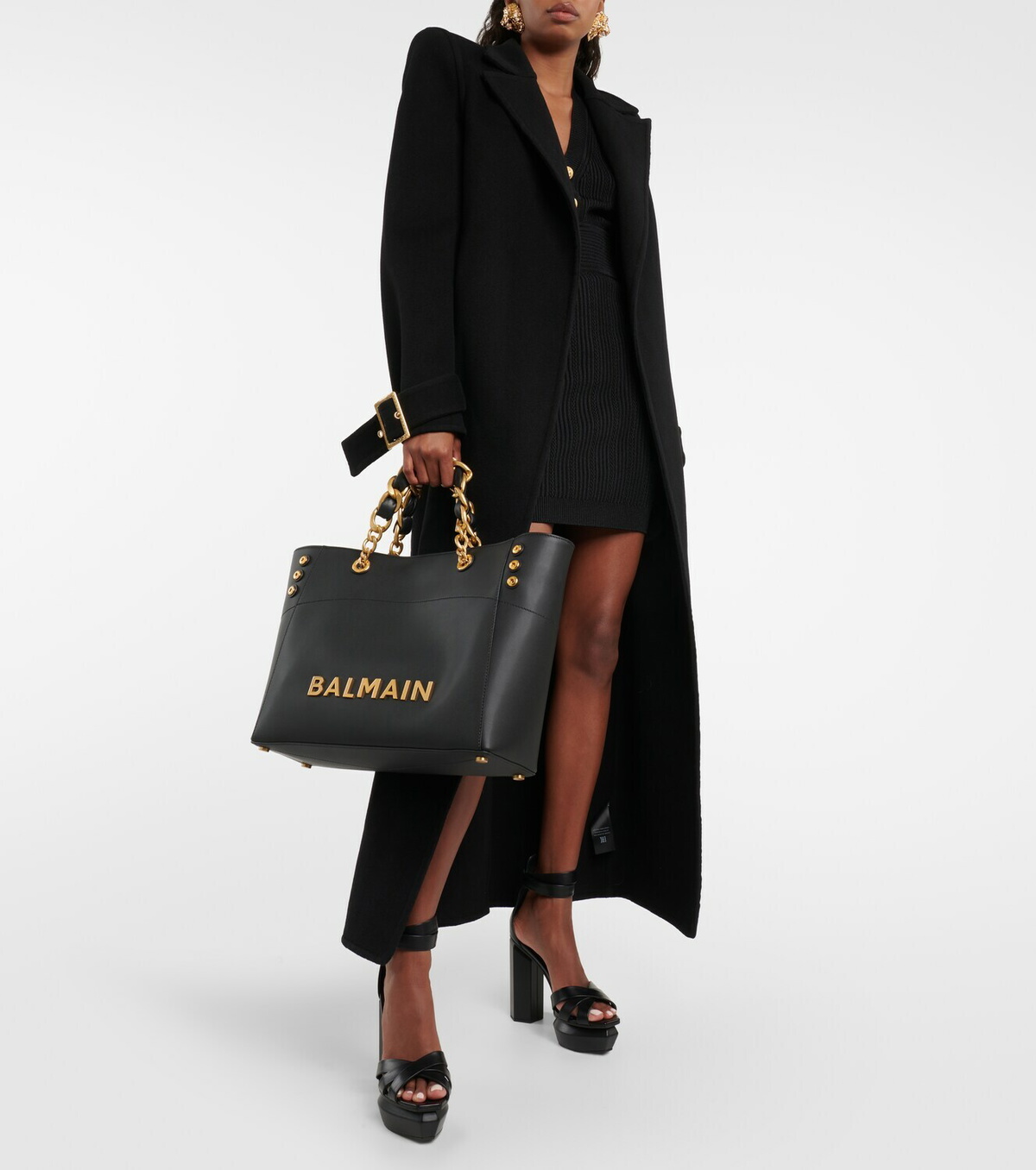Balmain 1945 embellished leather tote bag Balmain