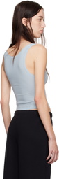 SKIMS Blue Cotton Rib Tank Top