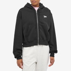 Patta Women's Femme Basic Cropped Zip Up Hooded Sweater in Black