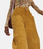 Stouls Cassidy high-rise wide-leg suede pants