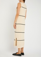 Varley Scott Scoop Neck Knit Midi Dress Cream