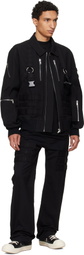 Rick Owens Black Temple Blixa Cargo Bomber Jacket