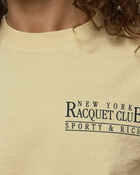 Sporty & Rich Ny Racquet Club T Shirt Yellow - Mens - Shortsleeves