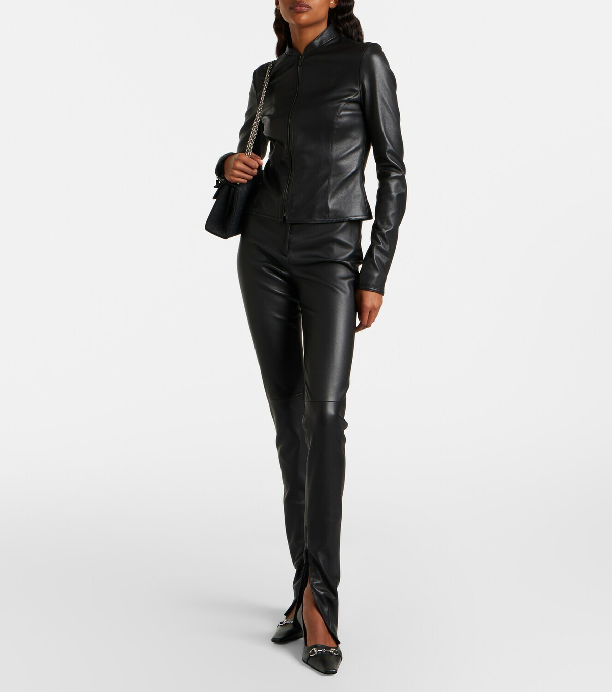 Gucci Leather skinny pants