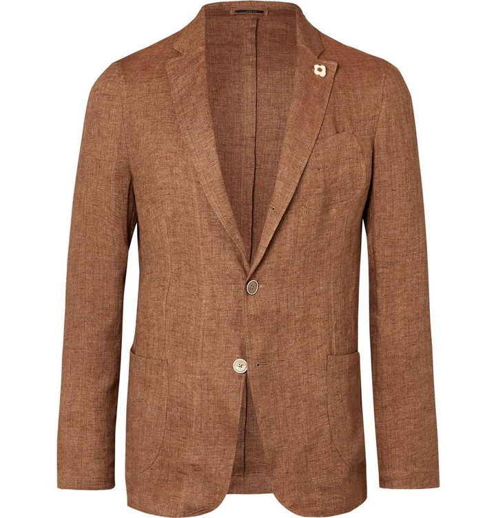 Photo: Lardini - Brown Linen Blazer - Brown