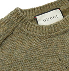 Gucci - Distressed Shetland Wool Sweater - Green