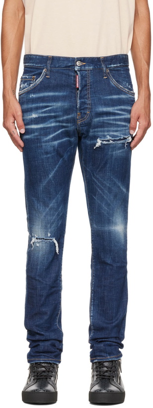 Photo: Dsquared2 Blue Daisy Cool Guy Jeans