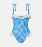 Montce Jacelyn plaid ruffled swimsuit