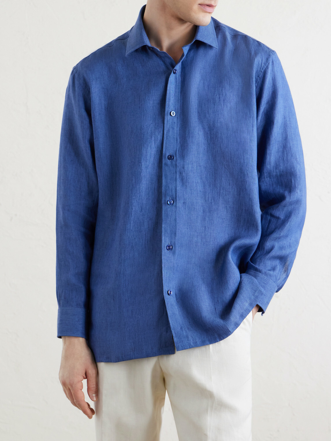 Charvet - Linen Shirt - Blue
