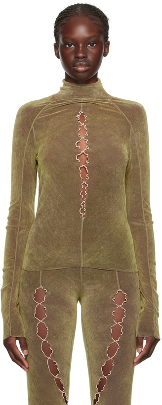 Photo: Rui Khaki Cutout Turtleneck