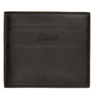 Brioni Black and Taupe Logo Wallet