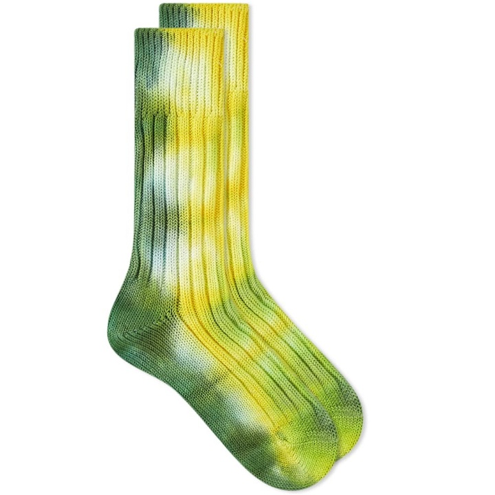 Photo: decka x Stain Shade Heavyweight Sock in Citrus Green