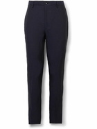 Etro - Straight-Leg Slub Linen Trousers - Blue