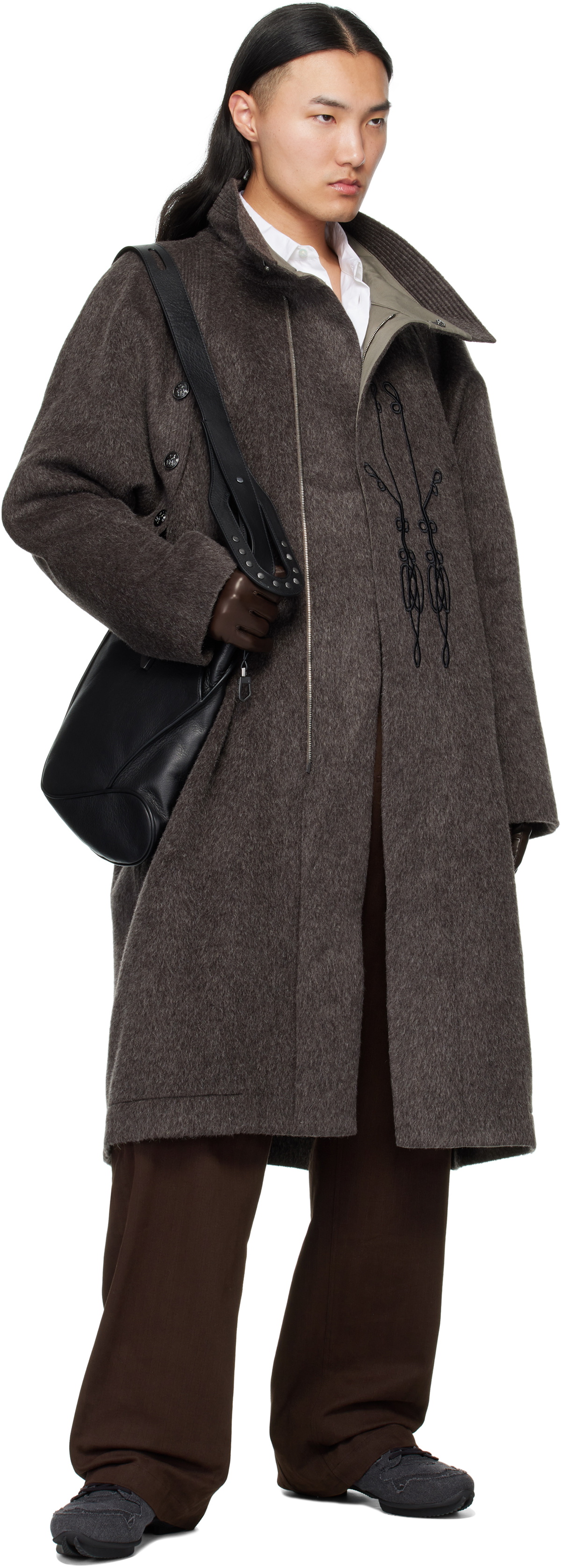 Kiko Kostadinov Gray Kormos Military Coat Kiko Kostadinov