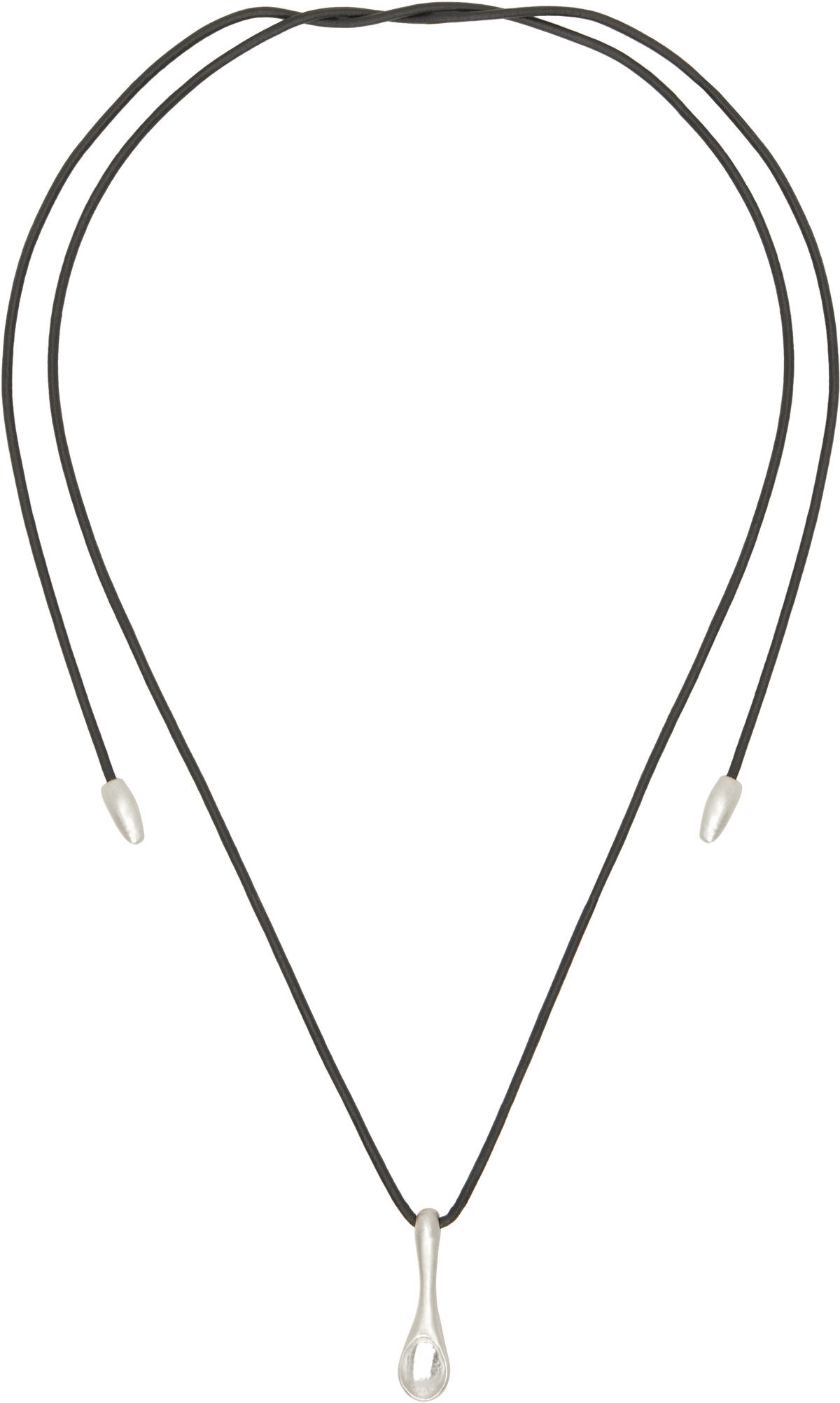 Dunton Ellerkamp Black & Silver Spoon Pendant Necklace
