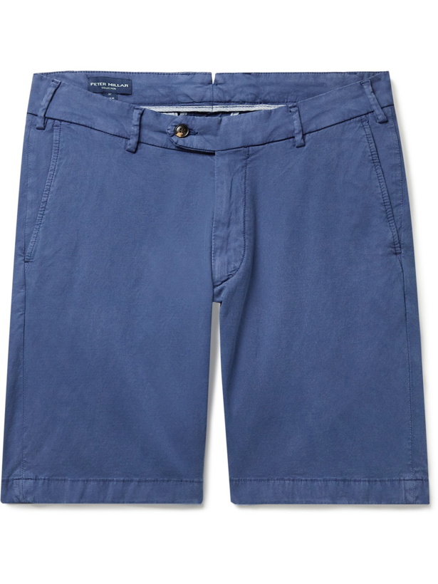 Photo: PETER MILLAR - Wayfare Slim-Fit Stretch TENCEL Lyocell and Cotton-Blend Shorts - Blue