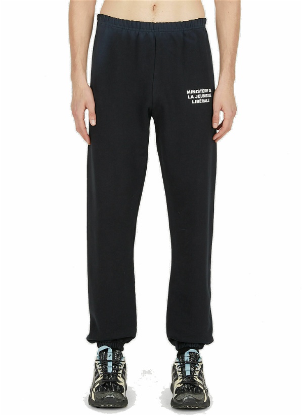 Photo: Liberal Youth Ministry - Logo Print Track Pants in Black