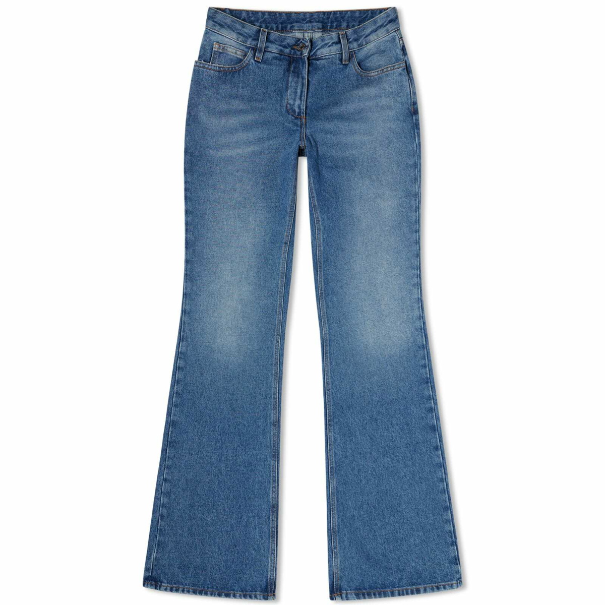 Off-White Women's Slim Flared Jeans in Blue Off-White