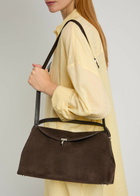 Toteme T-lock Suede top Handle bag - Brown - One Size