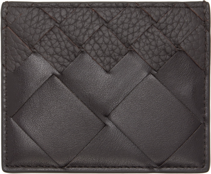 Photo: Bottega Veneta Brown Intrecciato Credit Card Holder