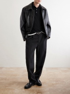 Lardini - Virgin Wool Polo Sweater - Black