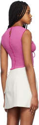 Yuzefi Pink Keyhole Tank Top