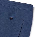 Loro Piana - Slim-Fit Linen Drawstring Trousers - Indigo