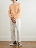 Incotex - Garment-Dyed Cotton-Jersey Sweatshirt - Yellow