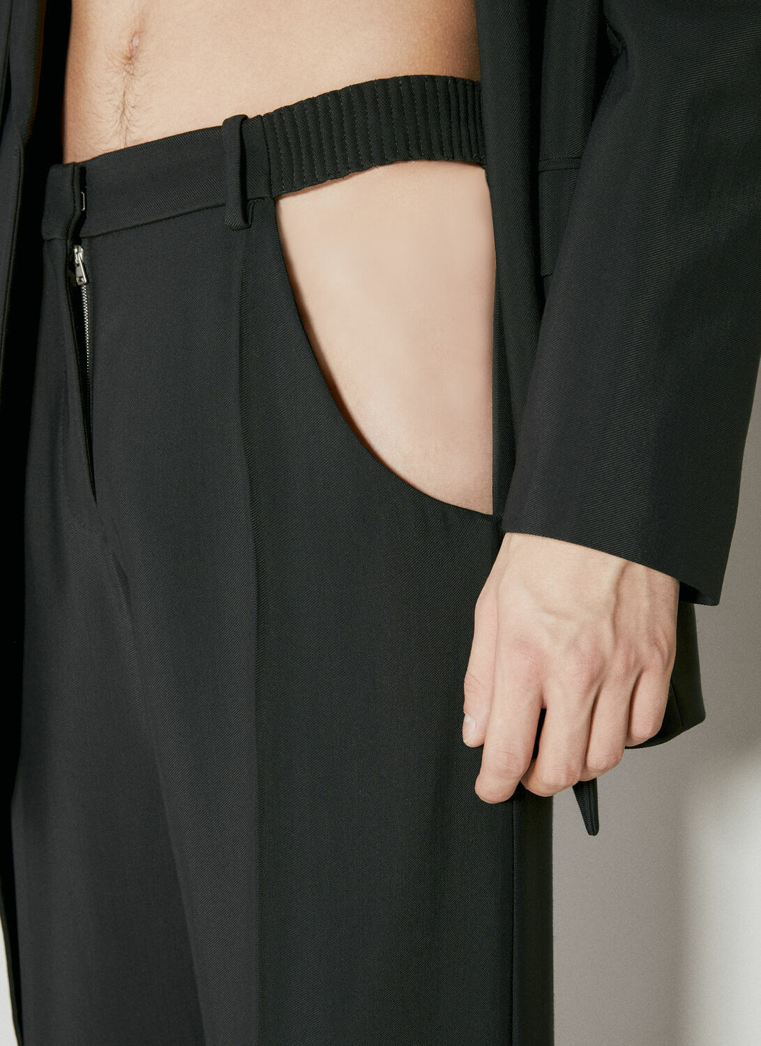 Mugler Cut-Out Tailored Pants