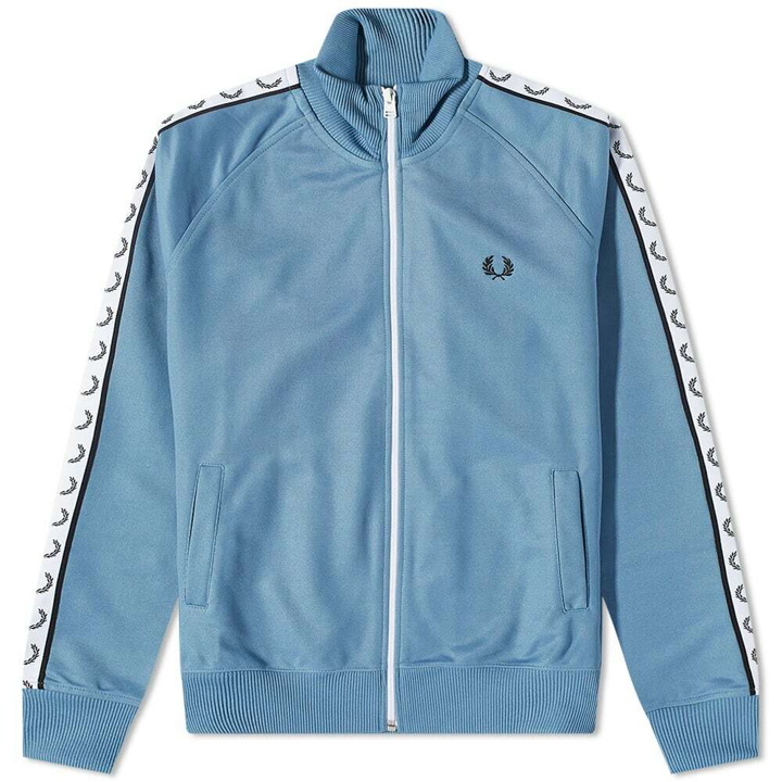 Photo: Fred Perry Authentic Men's Taped Track Jacket in Ash Blue