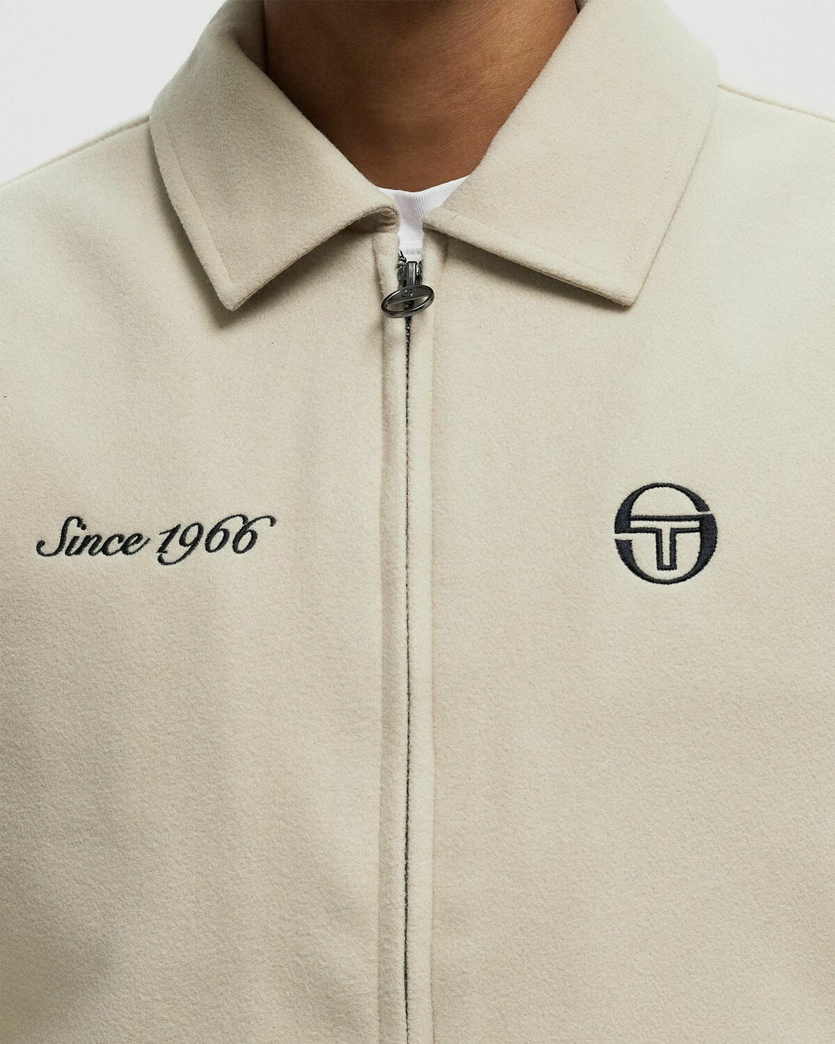 Sergio Tacchini BOROTRA VARSITY JACKET Beige Mens Bomber Jackets/College Jacket