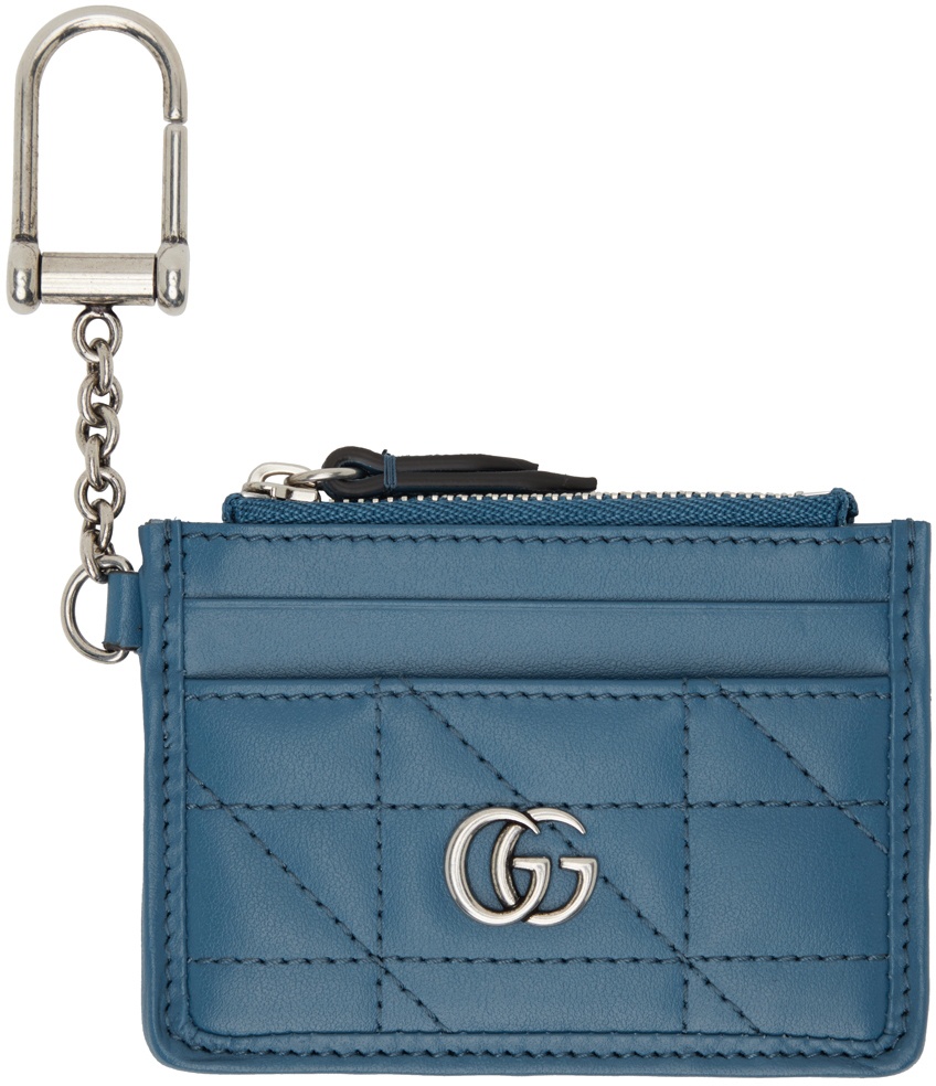 Gucci Blue GG Marmont Wallet Keychain Gucci
