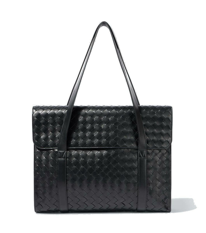 Photo: Bottega Veneta Avenue Intrecciato leather briefcase