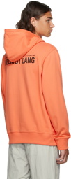 Helmut Lang Orange Logo Mask Hoodie
