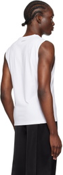 Peter Do White Creased Muscle Tank Top