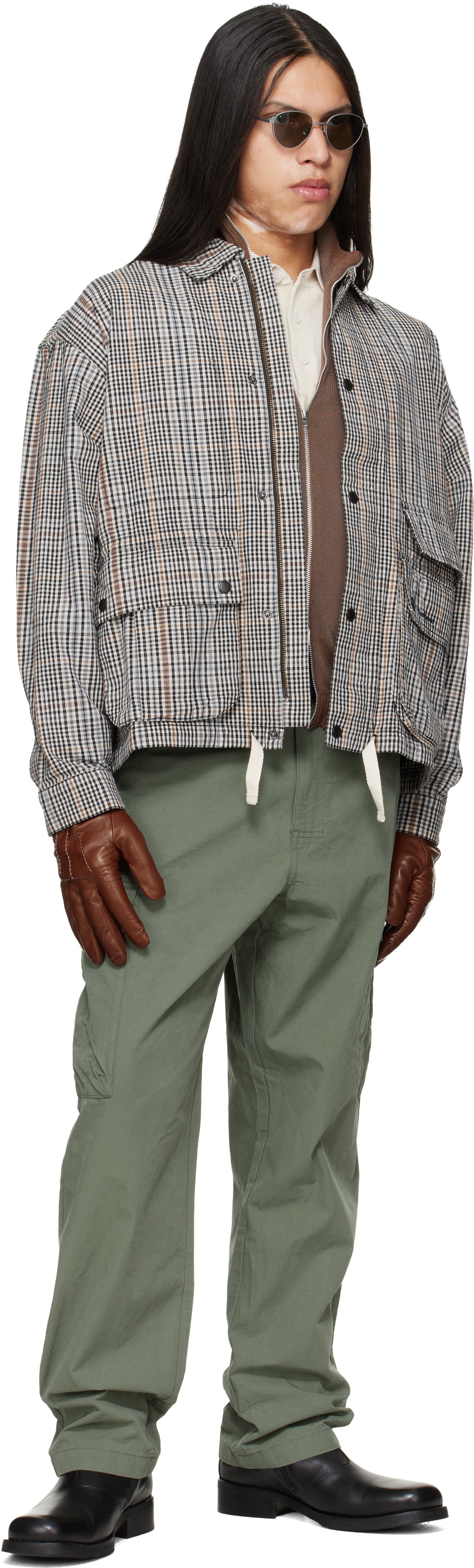 Barbour Khaki Spey Poplin Relaxed Cargo Pants