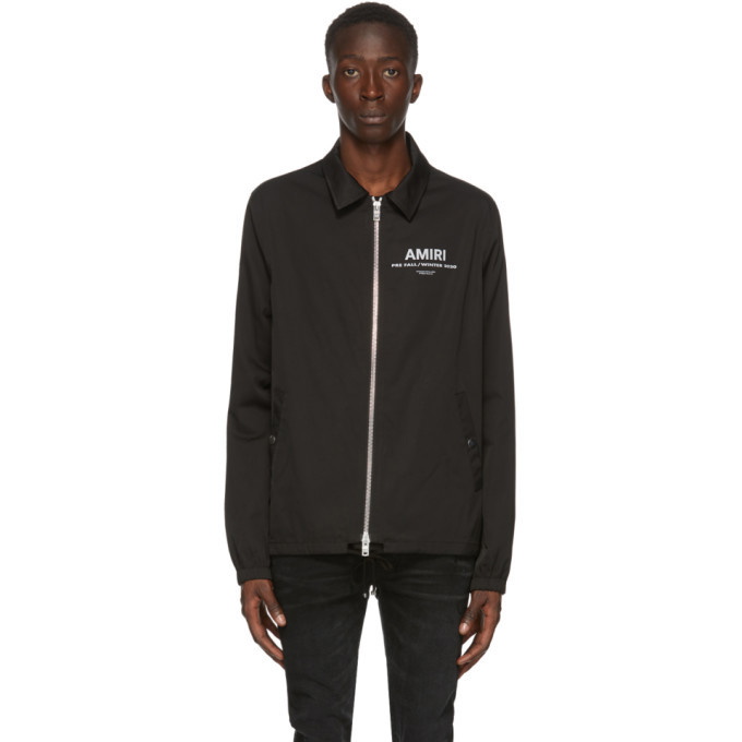 Photo: Amiri Black PF20 Coaches Jacket